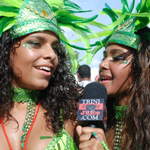 TJJ's Crystal interviewing a Gen X masquerader @ Miami Carnival'08