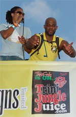 DJ Stephen & Wendel of Close Connections on music truck at Broward Carnival'08