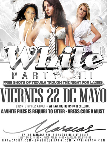 EVENT Latin Fridays Memorial Friday WHITE PARTY III