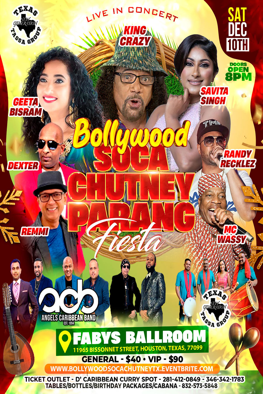 Parang Soca Bollywood Fiesta in Houston TX