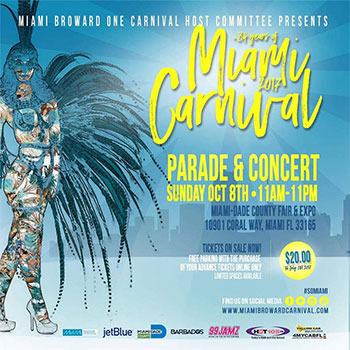 Miami Carnival Parade of Bands and Concert 2017