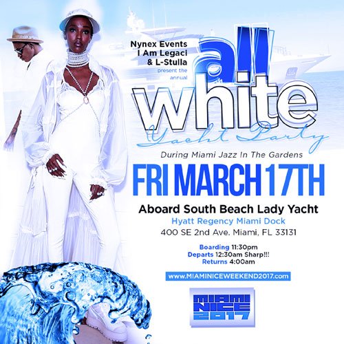 Miami Nice 2017 Annual All White Yacht Party Jazz in the Garden