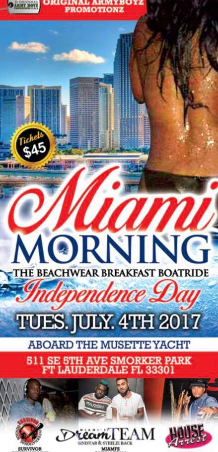 Miami Morning - D Beachwear Breakfast Boatride