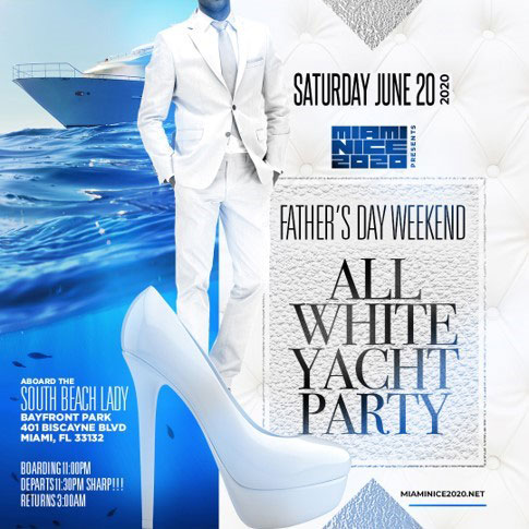 Miami Nice 2020 All White Yacht Party During Film Fest And Father