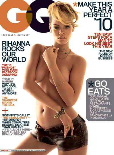 In the January 2010 edition of GQ Magazine, Bajan beauty Rihanna is featured 