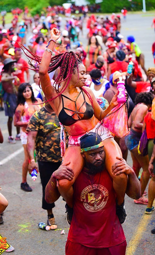 Attendees enjoy the famous Hookie Weekend early morning tradition, 'Lion's Pride J'ouvert'