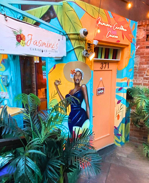 Located in the iconic Midtown Manhattan block known as ‘Restaurant Row’, Jasmine's Caribbean Cuisine provides an immersive and visually stunning atmosphere that mirrors the vivacity of the Caribbean region.