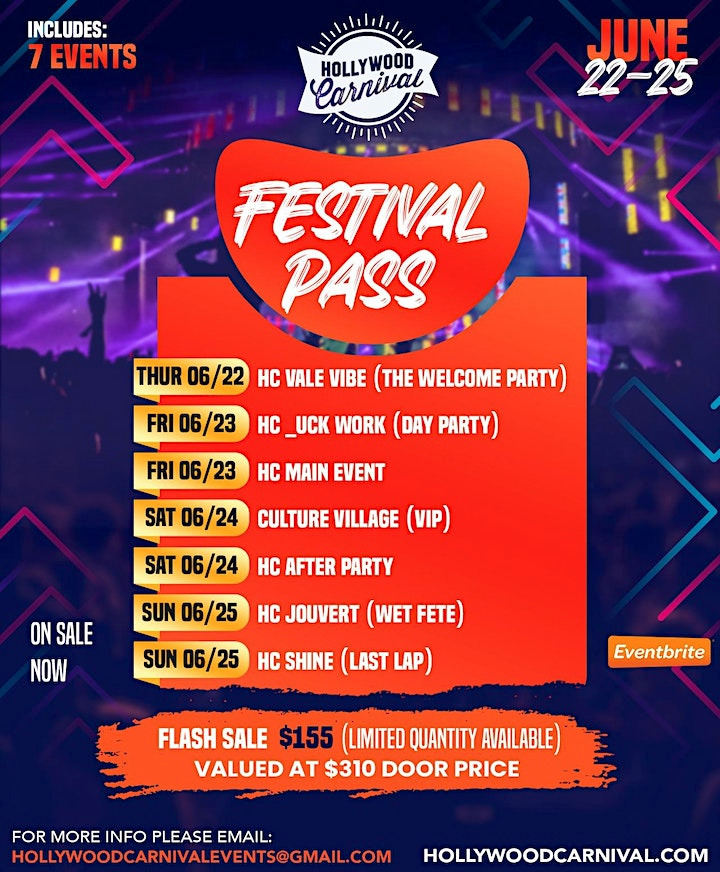 Hollywood Carnival Festival Pass